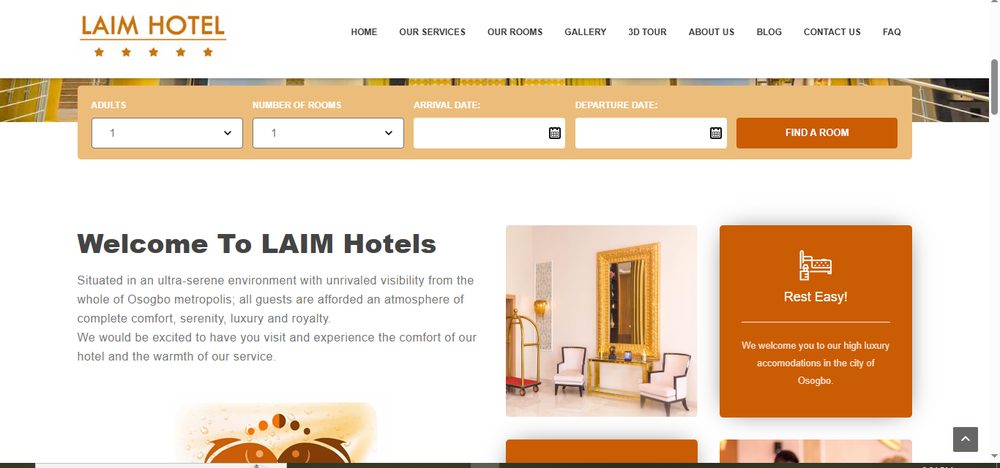 LAIM Hotels services section